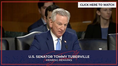 Senator Tuberville Questions Elbridge Colby, Nominee for Under Secretary of Defense for Policy