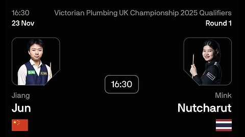 🔴 ถ่ายทอดสดสนุกเกอร์ 🇹🇭 มิ้งค์ สระบุรี VS เจียง จุน 🇨🇳 ศึก ยูเค แชมเปี้ยนชิพ