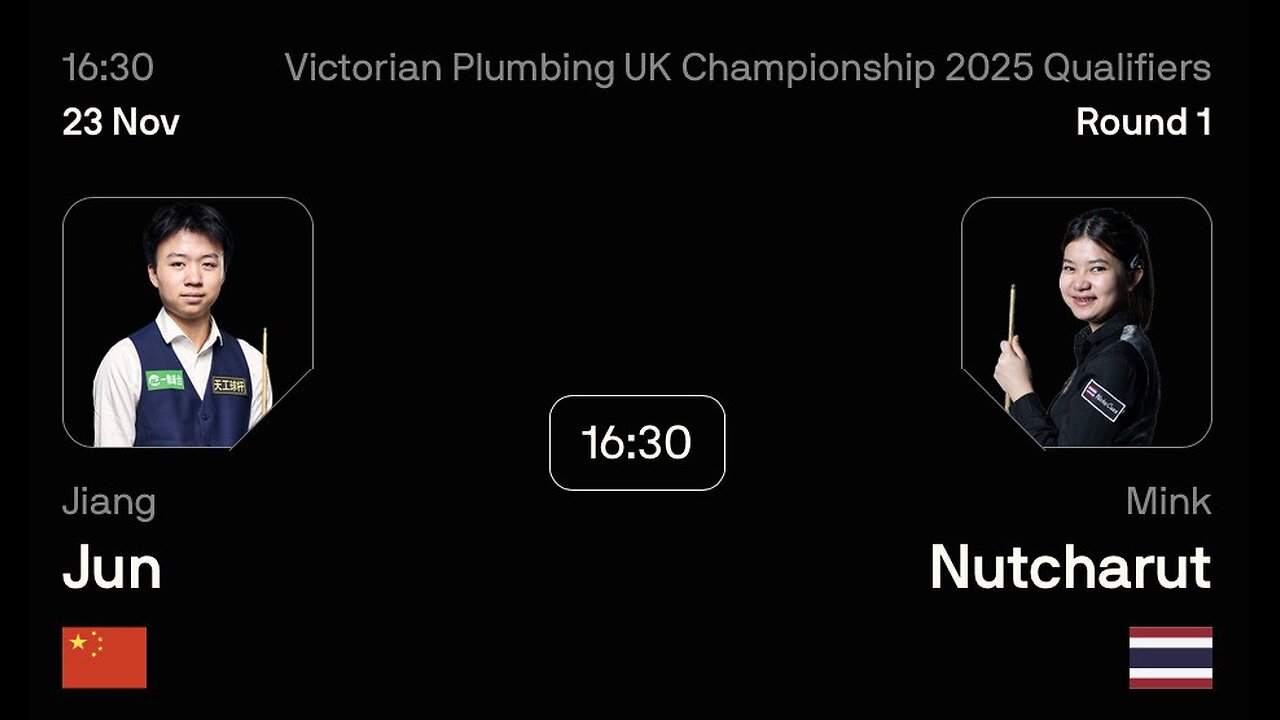 🔴 ถ่ายทอดสดสนุกเกอร์ 🇹🇭 มิ้งค์ สระบุรี VS เจียง จุน 🇨🇳 ศึก ยูเค แชมเปี้ยนชิพ