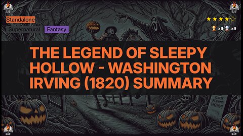 The Legend of Sleepy Hollow - Washington Irving (1820) Summary