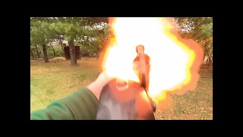 Brown Bess flintlock musket POV firing