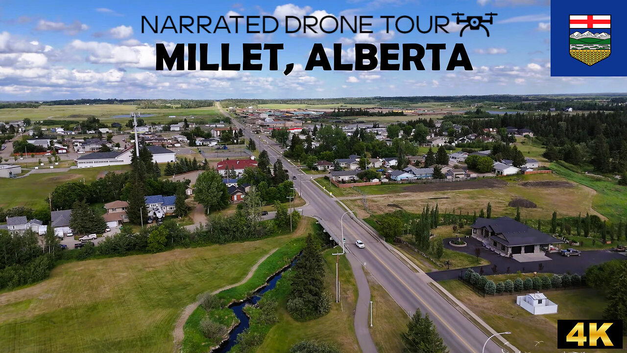 🌾 Millet, Alberta 🌄 4K Drone