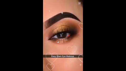 "Golden Glam: Simple Black Golden Eye Makeup Tutorial #BlackGoldenEyeMakeup #SimpleEyeMakeup