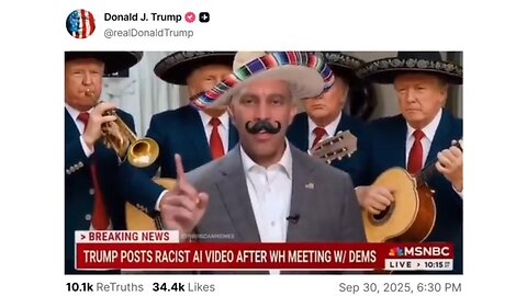 Temu Obama LASHES OUT at Trump over AI meme- Trump DOUBLES DOWN TROLLING ~ BY Memology101