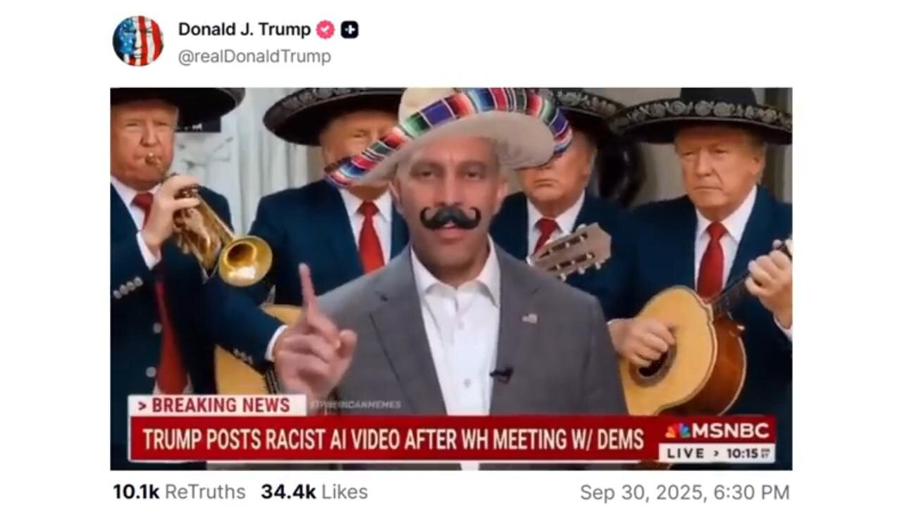 Temu Obama LASHES OUT at Trump over AI meme- Trump DOUBLES DOWN TROLLING ~ BY Memology101