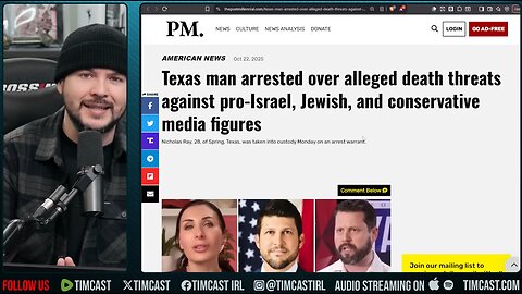 Man ARRESTED For Threatening To KILL Laura Loomer, Loomer Gets Protective Detail | Tim Pool