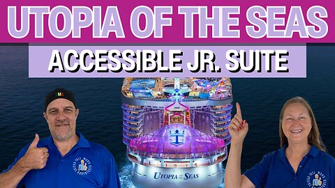 Utopia of the Seas Accessible Jr. Suite Cabin 14256 | Tall Man's Cruise Adventures