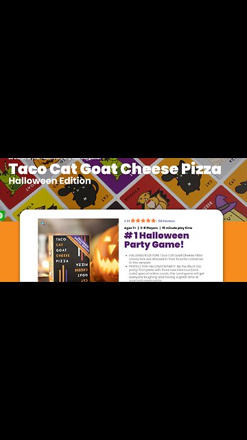 Taco Cat Goat Cheese Pizza Game Demo #happyhalloween #tacocat #partygames