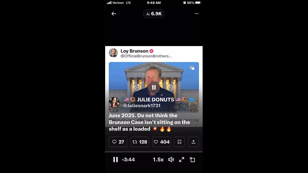 June 2025. Do not think the Brunson Case isn’t sitting on the shelf as a loaded 💥 🔥🔥