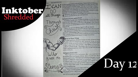 Bible Journal - Inktober Day 12 - Shredded