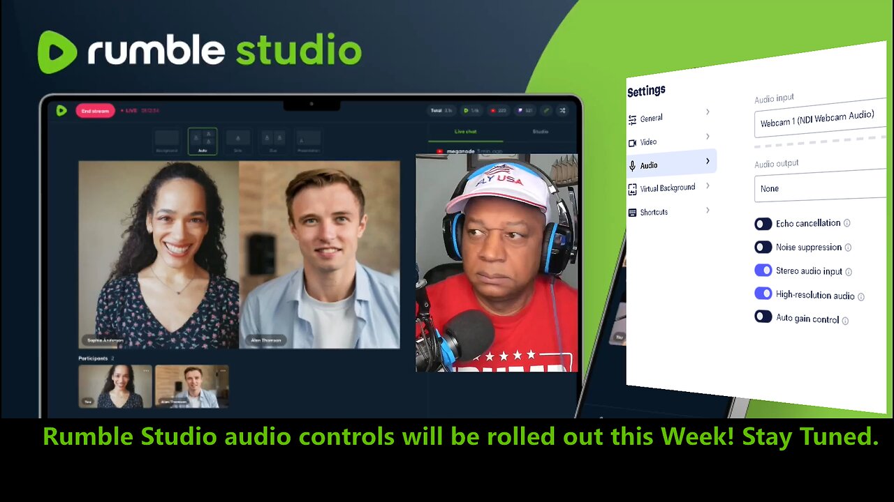 BREAKING NEWS: Rumble Studio audio controls will be rolled out this Week! Stay Tuned.