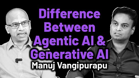 Difference Between Agentic AI & Generative AI ( Artificial Intelligence ) | Manuj Vangipurapu