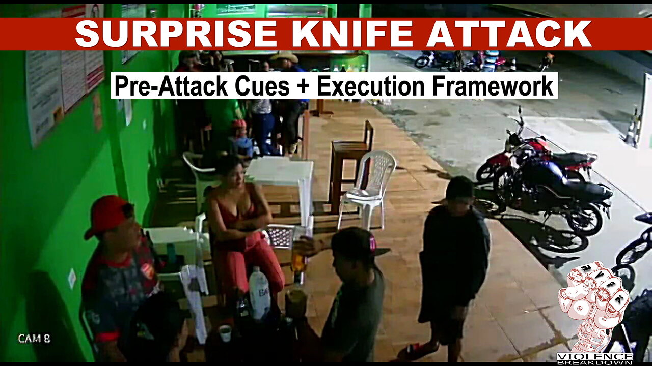 Surprise knife attack with clear pre-attack cues | RVFK self-protection