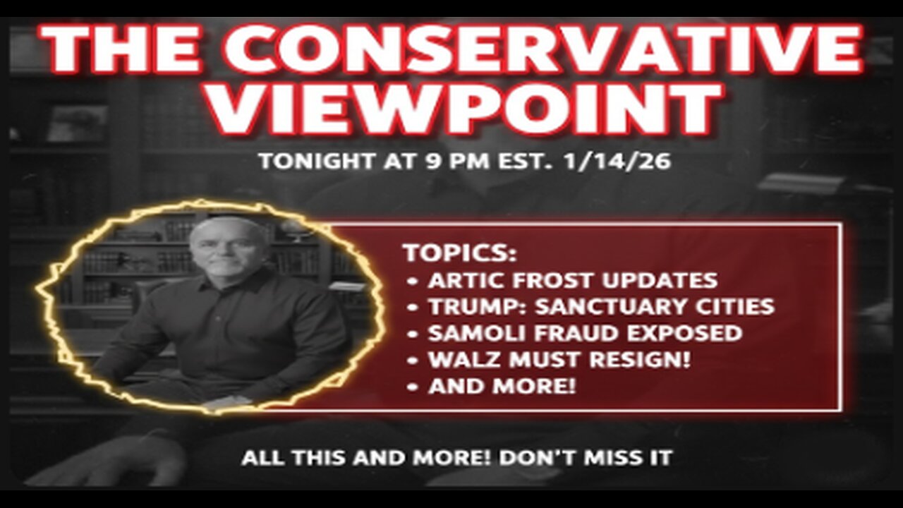 TONIGHT AT 9PM EST. ON THE CONSERVATIVE VIEWPOINT: SOMALI FRAUD IS GOING CRAZY