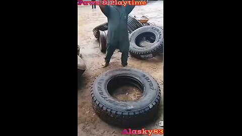 MAN BREAKS TEETH WITH A WHEEL RIM