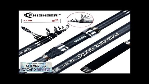 PHISHGER Telescopic Surf Spinning Rod 3.6/4.2/4.5m Power80-150g 30T Carbon Travel Review