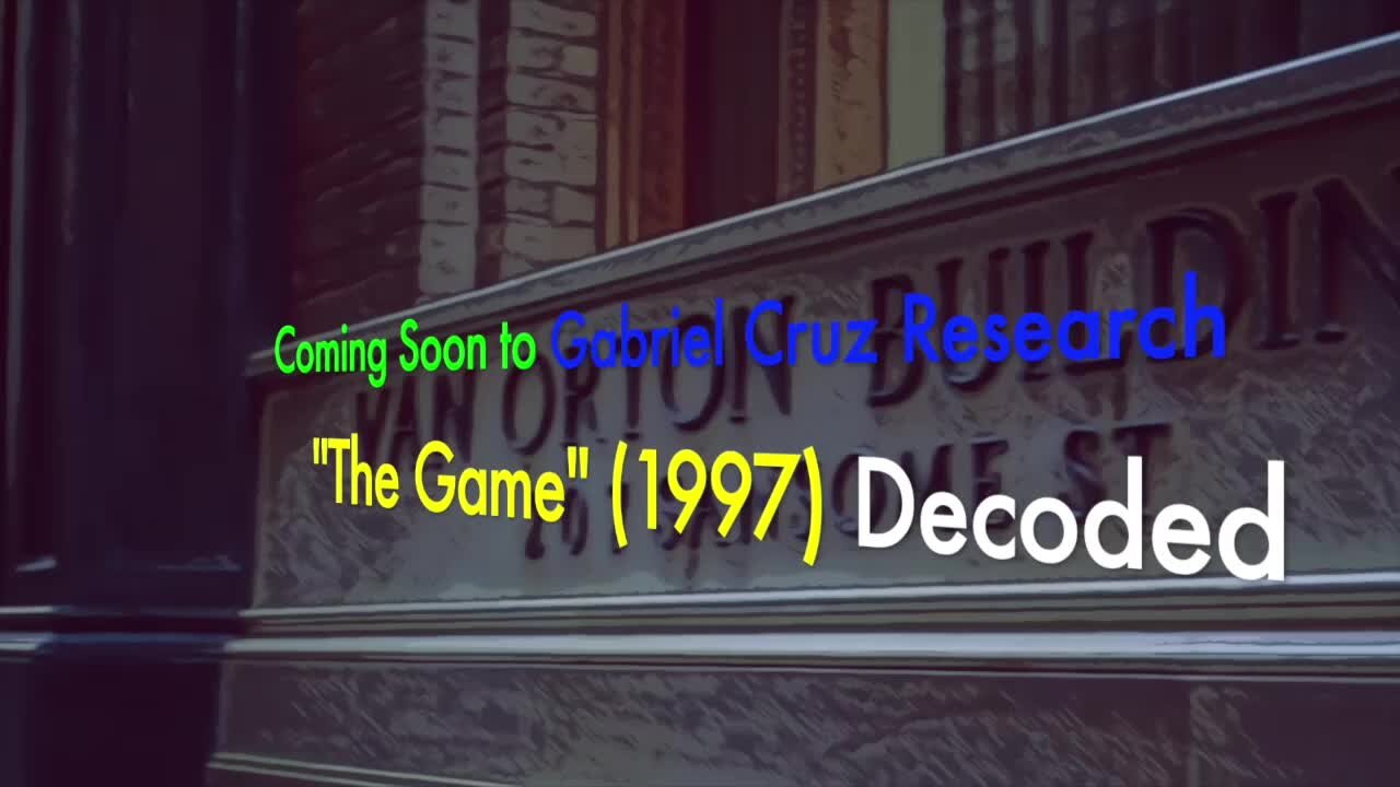 CIA & Operation Gladio | The Game (1997) Decode | When Hollywood Directs PSYOP/Gaslighting Campaigns