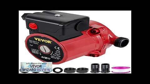 VEVOR Recirculating Pump 93W 110V Water Circulator Circulating Pump NPT 3/4" w/Brass Review