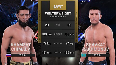 Khamzat Chimaev Vs Shavkat Rakhmonov UFC Welterweight Championship Bout