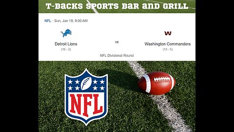 T-Backs Sports Bar and Grill Sports Schedule and Hot Dog Special for Sunday Jan 19, 2025