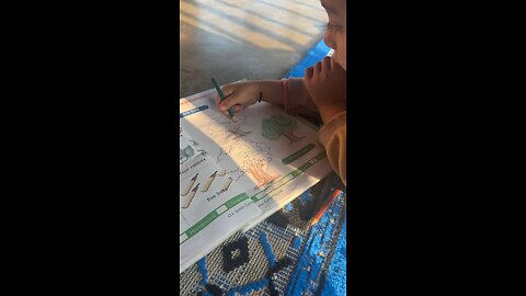 How Cute girl painting