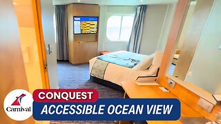 Inside Carnival Conquest Cabin 2473 | Accessible Ocean View Tour