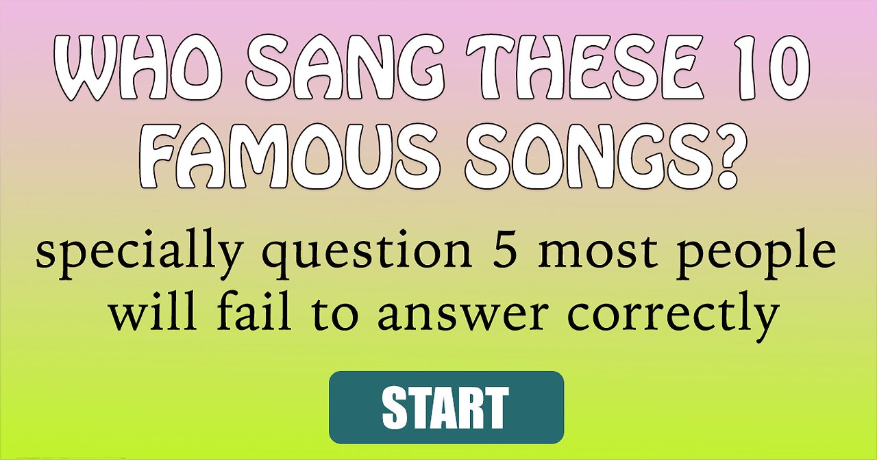 Who sang these songs?