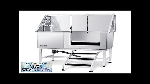 VEVOR 50" Pet Dog Bathing Station w/Stairs Professional Stainless Steel Dog Grooming Review