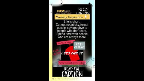 🗣Life Is Short, Stay Positive & Sucka-Free ‼️💪 #motivation #soberinspiration #MorningQuote #Quotes