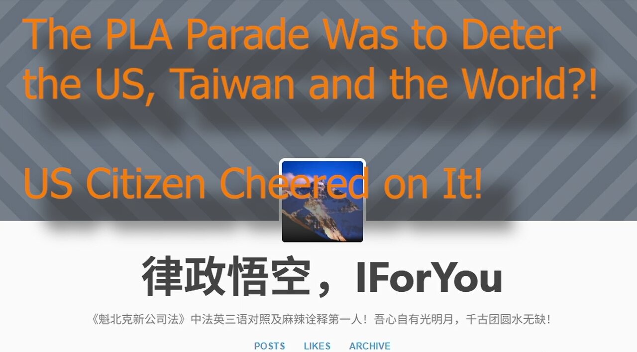 PLA Parade is to Deter the US, Taiwan and the World.