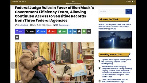Federal Judge Rules in Favor of Elon Musk’s Government Efficiency Team, Allowing Continued Access