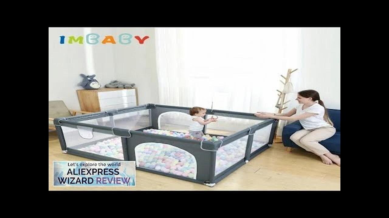 IMBABY 150*180cm Baby Playpens Balls Pool Baby Playground Double Doors Playpen Review