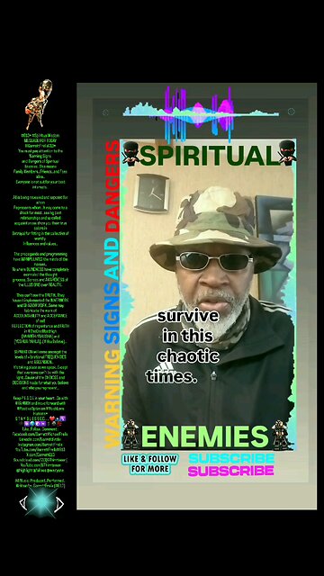 ▪︎SPIRITUAL ENEMIES/WARNING SIGNS AND DANGERS▪︎