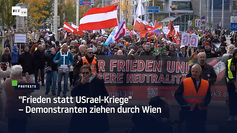 "Frieden statt USrael-Kriege" – Demonstranten ziehen durch Wien