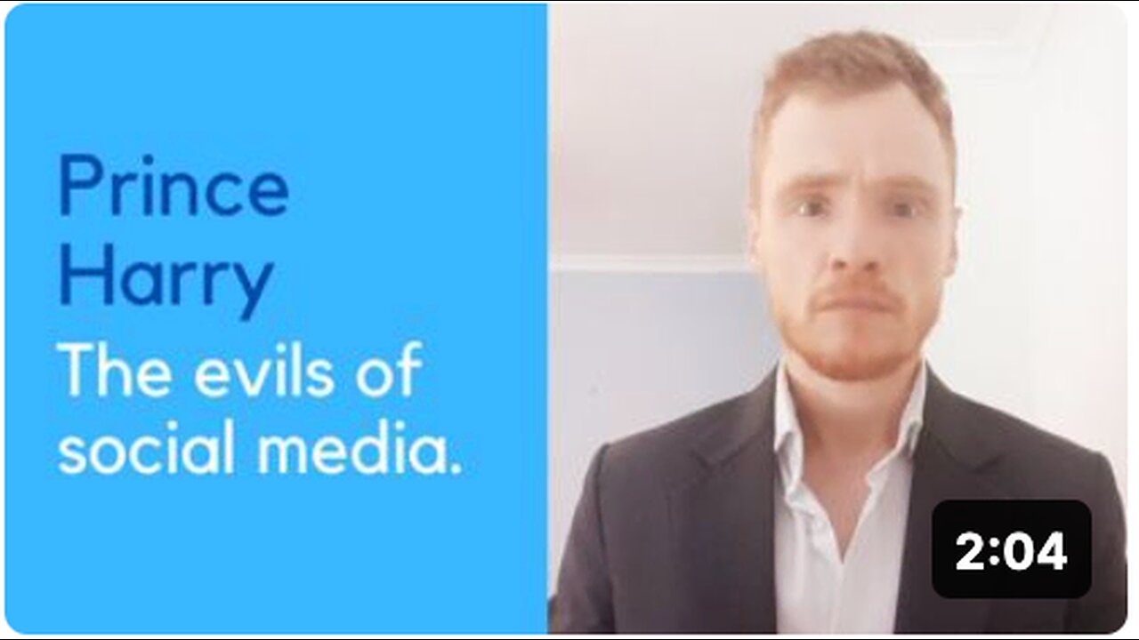 A message from Prince Harry about the evils of social media