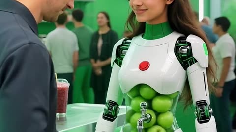 Apple Juice Maker Robot #futuristic #smoothie #healthyfood #juice #humanoid #applejuice