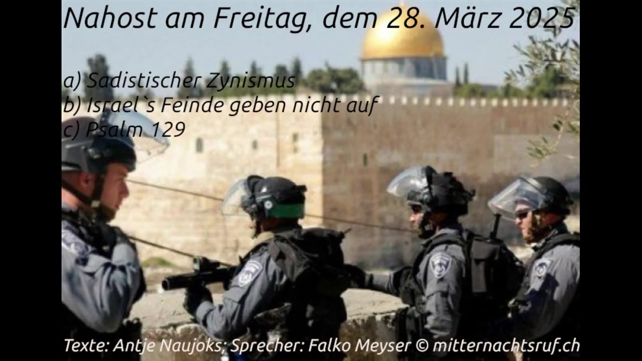 Nahost am Freitag, dem 28. März 2025