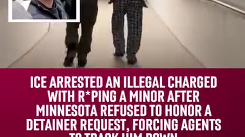 ICE just arrested an illegal who’s charged with r*ping a minor.
