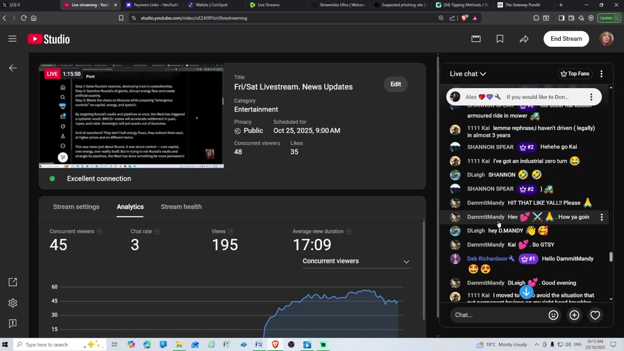Fri/Sat Livestream With News Updates