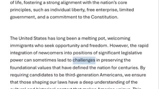 My Letter to the U.S. Congress and the President of the United States
