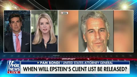 Pam Bondi: You will see Epstein Flight Logs