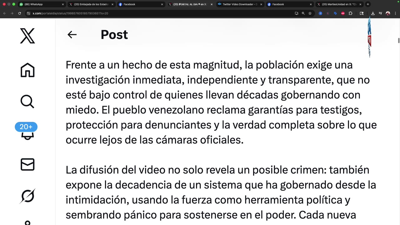 12/11/2025 El pollo Carvajal denuncia a senadores en EEUU.