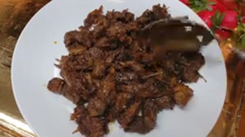 Hydrabadi Chatpata Tala hua Gosht-- Mutton Dry Fry -- Hydrabadi Tala hua Gosht