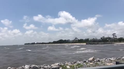 Relaxing sound of the ocean - Gulf of America - Bay St. Louis, MS beach- SHORTS