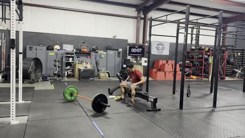 6x AMRAP3 5 Push Press 115lbs, 15 Cal Row