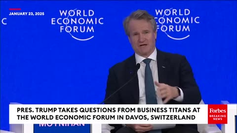 Trump Takes Question After Question From Business Titans At World Economic Forum In Davos