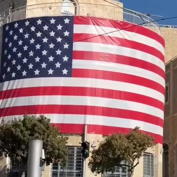 American flags are flying in Jerusalem ahead of Trump’s arrival