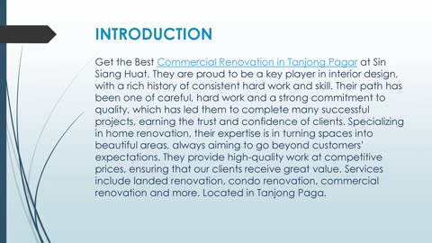 Best Commercial Renovation in Tanjong Pagar