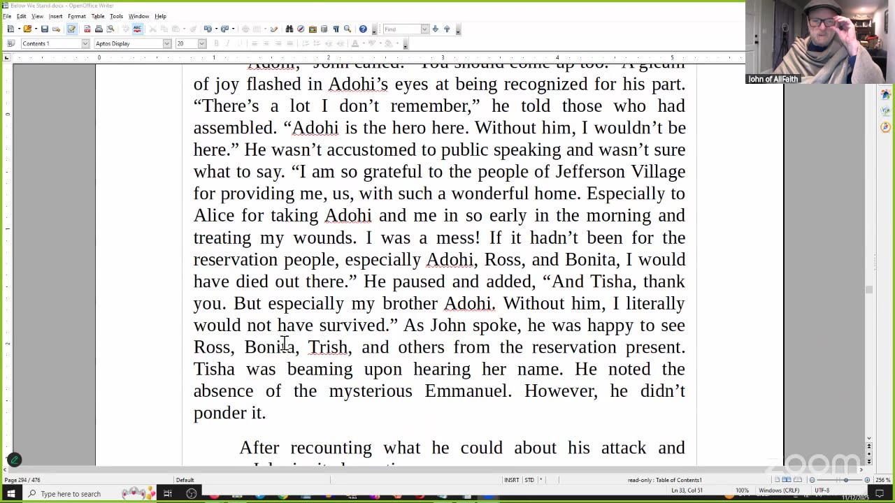 LIVE Reading of "Below We Stand with author John of AllFaith