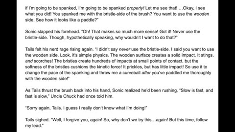 A Red Tail for Tails (Sonic the Hedgehog Spanks Tails the Fox)